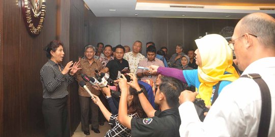 Diburu wartawan, Susi Pudjiastuti takut dimarahi Presiden Jokowi