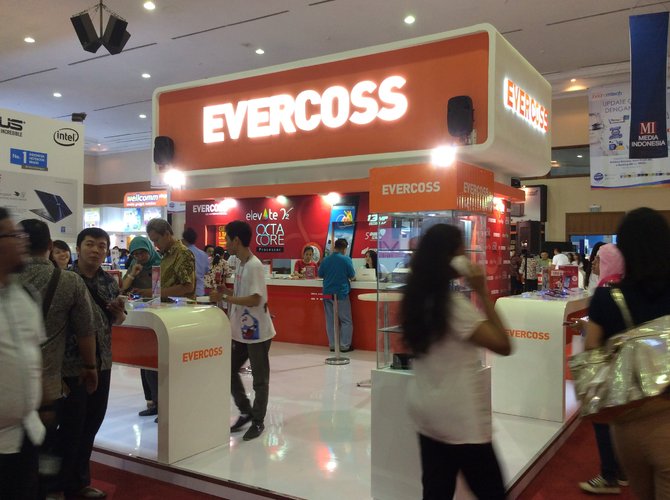 evercoss di ajang indocomtech