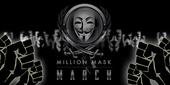 Anonymous seluruh dunia kembali gelar aksi Million Mask March