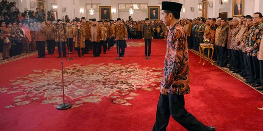 Komposisi menteri kabinet kerja Jokowi-JK diberi nilai 7