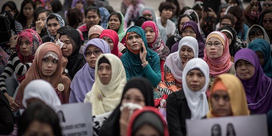 Doa bersama TKI di Hong Kong untuk dua WNI yang tewas dimutilasi