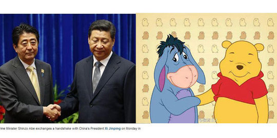 PM Jepang dan presiden China dibikin versi kartun oleh netizen