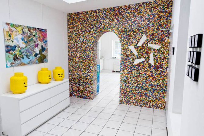 dinding pembatas dari lego