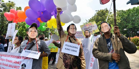 Tandingi demo FPI, puluhan warga ini dukung Ahok jadi gubernur