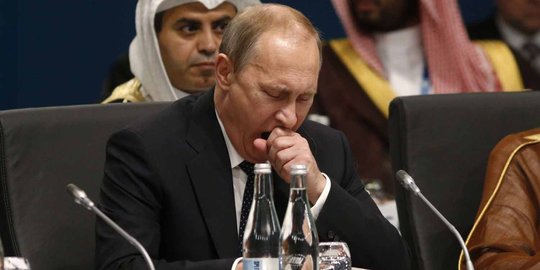 Kelakuan Vladimir Putin ngantuk saat ikut rapat KTT G20