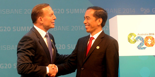 Gaya Tony Abbot jalin keakraban dengan Jokowi di KTT G20