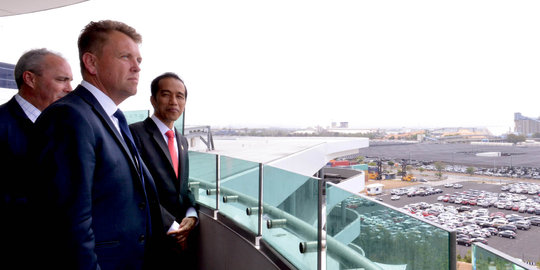 Antusiasme Presiden Jokowi saat blusukan ke Pelabuhan Brisbane