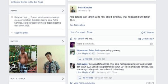 Remaja yang mengaku dari masa depan di-bully di Facebook