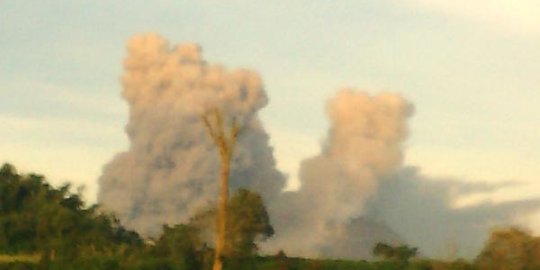 Pagi ini, Gunung Sinabung kembali erupsi