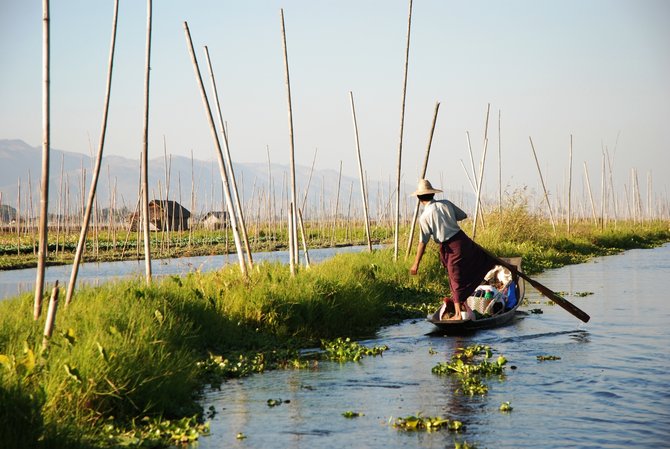 kebun terapung danau inle myanmar