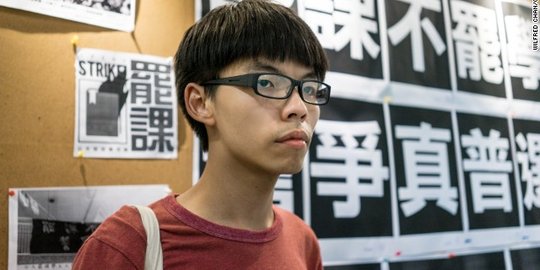 Pemimpin demonstrasi pelajar Hong Kong ditangkap