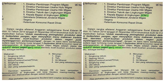 Surat Menteri Yuddy soal singkong diterapkan di Ditjen Migas