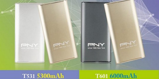 PNY Power-T601, powerbank 6000 mAh dengan keamanan maksimal