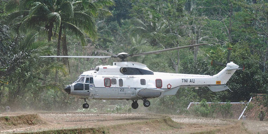 Lokasi mendarat darurat helikopter Puma TNI AU masih misteri