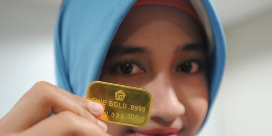 Akhir pekan, harga emas stagnan Rp 524.000 per gram