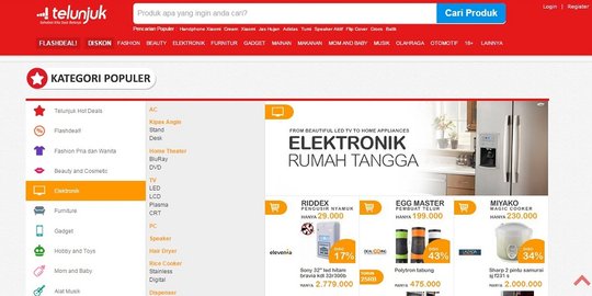 Sambut Hari Belanja Online Nasional, Telunjuk.com di'makeover'