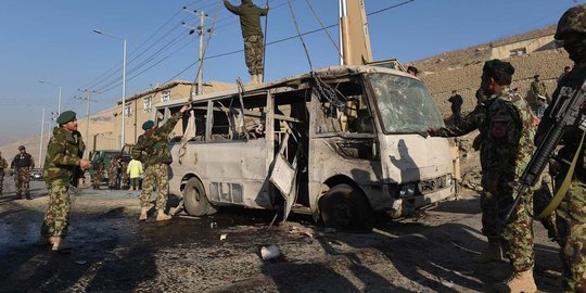 Bus militer Afghanistan dibom, 6 tentara tewas