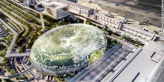 Singapura akan bangun bandara yang dilengkapi hutan & air terjun