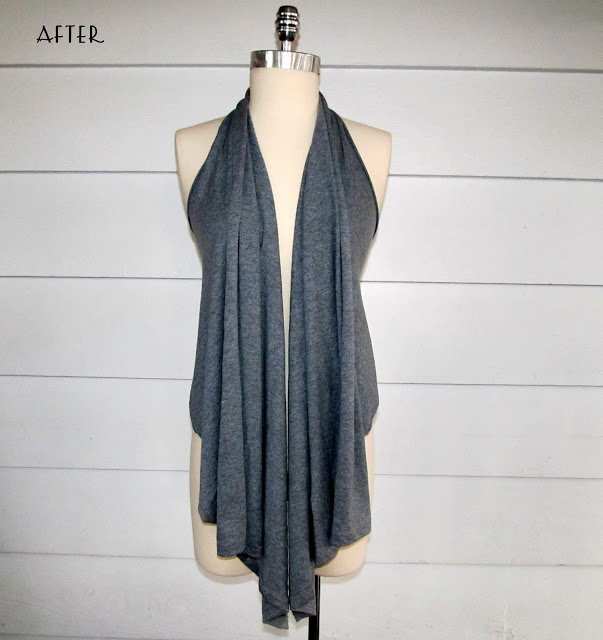 Diy Bikin Sendiri Draped Vest Keren Dari Kaos Tak Terpakai