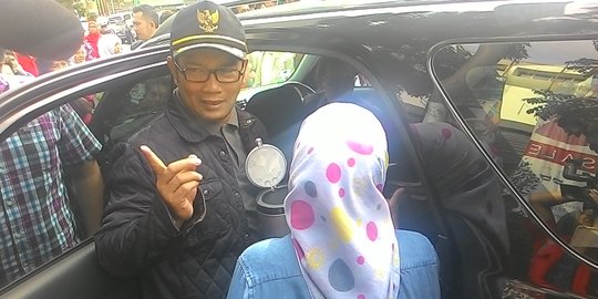 Ridwan Kamil ikut razia mobil tanpa tong sampah