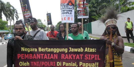 Protes penembakan, masyarakat Papua gelar demo di kawasan HI