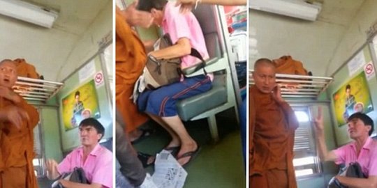 Ogah bagi bangku di kereta, biksu Thailand tampar bule Australia