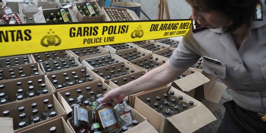 10 Ribu botol miras oplosan diamankan Polda Metro Jaya