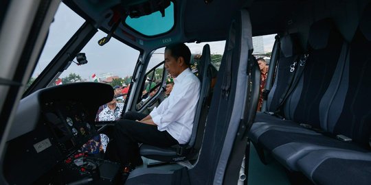 Kunjungi pameran Alutsista di Monas, Jokowi jajal helikopter TNI