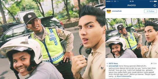 Tidak mau jambulnya rusak, Aron Ashab tolak pakai helm