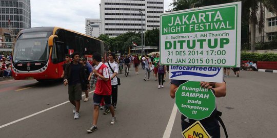 Malam tahun baru, Jalan Sudirman-Thamrin ditutup