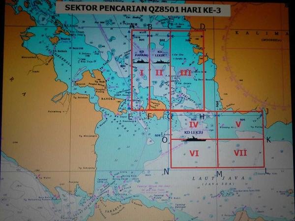 wilayah pencarian airasia hari ketiga