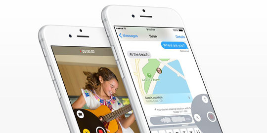 Aplikasi Message di iOS 8, lebih mudah kirim foto dan lokasi