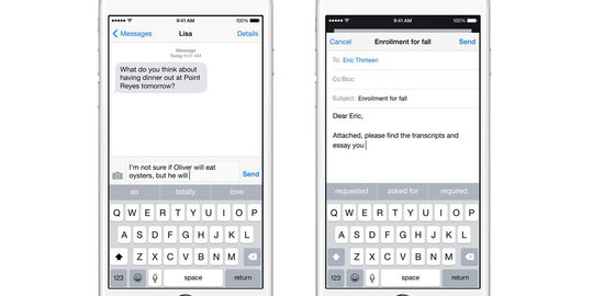 Keyboard pintar iOS 8, mengetik jadi lebih mudah dan anti-typo