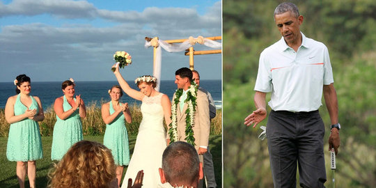 Pernikahan di lapangan golf kudu pindah tempat gara-gara Obama