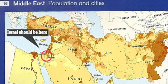 Penerbit AS hapus Israel dari buku peta dunia buatan mereka