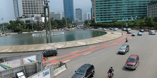 Sosialisasi selesai, per 18 Januari motor lewat Thamrin ditilang