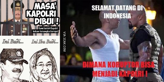 Meme lucu & nyelekit sindir pencalonan Komjen Budi sebagai Kapolri