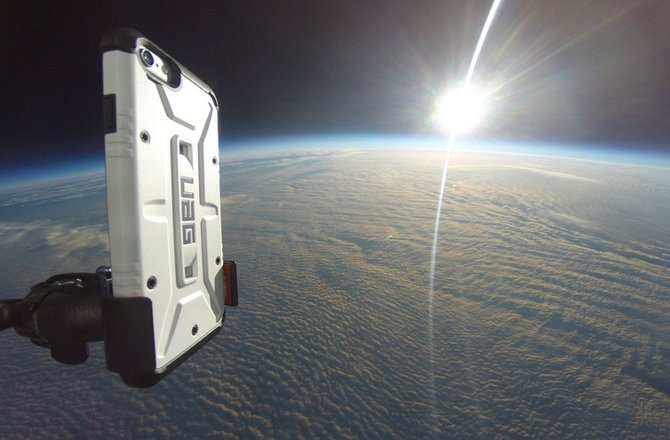 iphone 6 terjun dari stratosfer