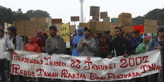 Tuntut penyelesaian sengketa tanah, warga Bogor geruduk Istana