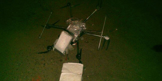 Kebanyakan angkut sabu-sabu, drone ini jatuh di supermarket