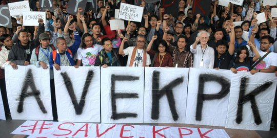 Tidak jadi geruduk Mabes Polri, aksi dukung BW digelar di Gedung KPK