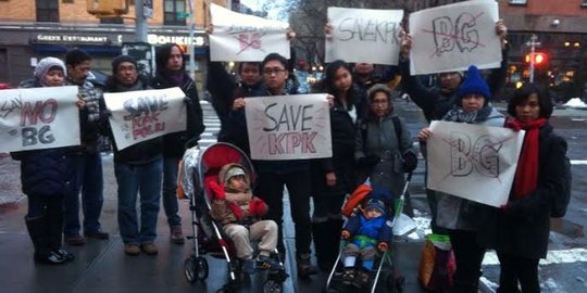 Aksi Save KPK juga menggema di New York City