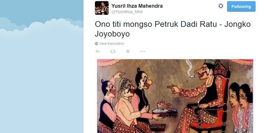 Menebak lakon Petruk Dadi Ratu ala Yusril