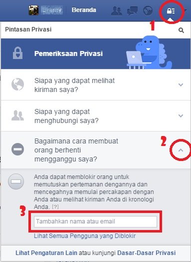 cara blokir akun facebook tukang bully