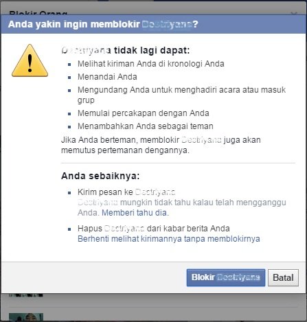 cara blokir akun facebook tukang bully