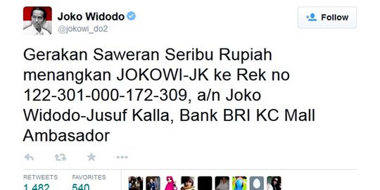 @jokowi_do2 bukan akun resmi,kok dulu buat cari sumbangan kampanye?