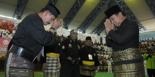 Prabowo mau angkat Jokowi jadi pendekar utama Pencak Silat