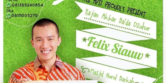 Tweet Ustaz Felix Siauw,sebut selfie haram hingga dimuat media asing