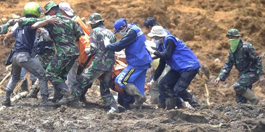 Satu korban longsor Jemblung Banjarnegara kembali ditemukan