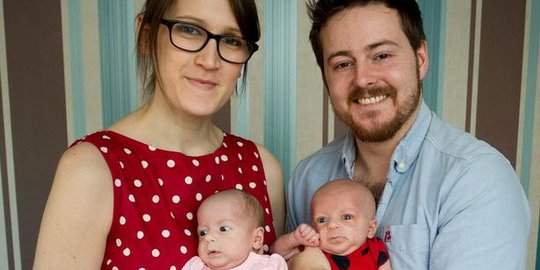 Secara genetik pria, ibu di London berhasil melahirkan anak kembar